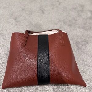 Brown leather Vince Camuto tote